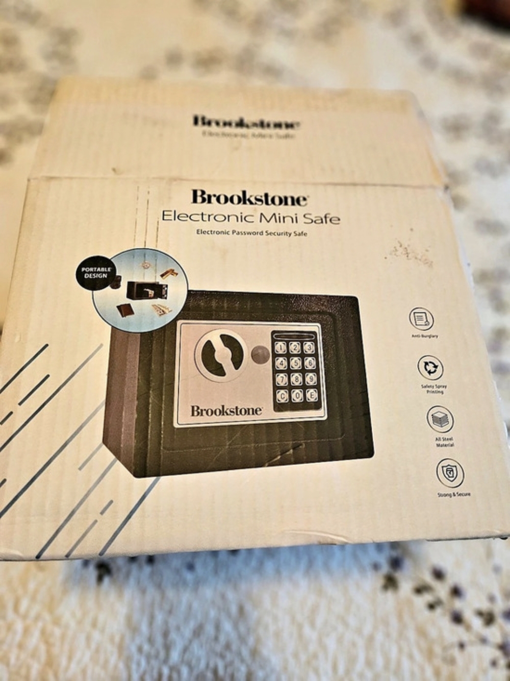 Brookstone Electronic Mini Safe in Black